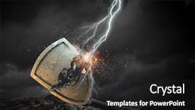  Presentation with risk - Amazing slide deck having safety risk concept mixed media backdrop and a  colored foreground