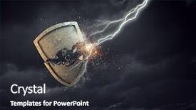  Presentation with risk - Audience pleasing presentation design consisting of safety risk concept mixed media backdrop and a  colored foreground