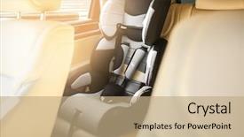  Presentation with car seat - Presentation theme with safety seat for baby background and a coral colored foreground