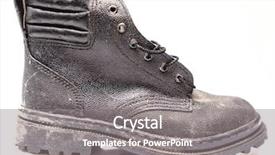  Presentation with personal protective equipment - Audience pleasing slide deck consisting of safety shoe on white background backdrop and a gray colored foreground