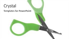  Presentation with baby shower - Cool new slides with safety shower - baby scissors isolated on white backdrop and a white colored foreground