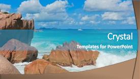  Presentation with foam - Cool new theme with safety shower - breaking big waves sunlit sea backdrop and a teal colored foreground