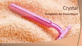  Presentation with orange and pink tone abstract - Amazing theme having safety shower - pink lady shaver on orange backdrop and a  colored foreground