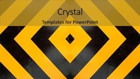  Presentation with safety construction - Audience pleasing presentation theme consisting of safety signs - diamond construction pattern backdrop and a gold colored foreground