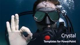  Presentation with scuba diving - PPT layouts with round stones in the ground texture of the cobblestones in park paved road for pedestrians the paving stones background background and a gray colored foreground