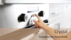  Presentation with hipster girl playing tetris game - Presentation theme featuring safety tips - little girl playing with electric background and a coral colored foreground