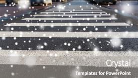  Presentation with pedestrian safety - Audience pleasing PPT theme consisting of safety traffic laws highway code backdrop and a gray colored foreground