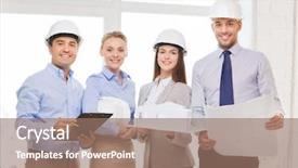  Presentation with safety training - Colorful slide set enhanced with safety training - business architecture and office concept backdrop and a coral colored foreground