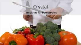  Presentation with safety training - Beautiful presentation theme featuring safety training - professional chef sharpening knife inlcluding backdrop and a light gray colored foreground