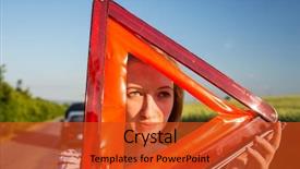  Presentation with roadside - Amazing presentation having safety triangle on the roadside backdrop and a red colored foreground