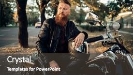  Presentation with road safety - Cool new theme with road safety week - biker sitting on the ground backdrop and a  colored foreground