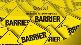  Presentation with safety work - Theme consisting of safety work zone - barrier background and a gold colored foreground