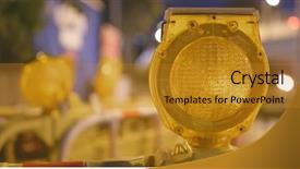  Presentation with safety construction - Amazing slides having safety work zone - warning light in yellow backdrop and a gold colored foreground