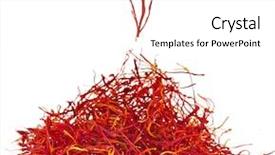  Presentation with saffron - Presentation design having heap pile of saffron close background and a white colored foreground