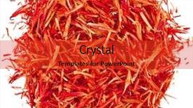  Presentation with saffron - Beautiful presentation theme featuring heap pile of saffron stamens backdrop and a red colored foreground
