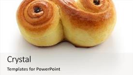  Presentation with saffron - Audience pleasing presentation theme consisting of homemade swedish saffron buns lussekatt backdrop and a soft green colored foreground