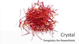  Presentation with food saffron - Beautiful PPT layouts featuring saffron pistil on white background backdrop and a white colored foreground
