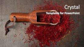  Presentation with vintage food - Beautiful theme featuring saffron spice threads in vintage backdrop and a tawny brown colored foreground