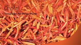  Presentation with saffron - Beautiful presentation design featuring saffron-threads-background-macro backdrop and a red colored foreground