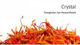  Presentation with food saffron - Amazing presentation theme having saffron treads in pile isolated backdrop and a white colored foreground