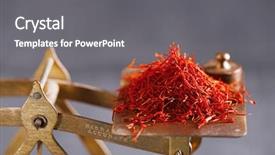  Presentation with saffron - Colorful presentation theme enhanced with saffron treads with vintage postal backdrop and a gray colored foreground