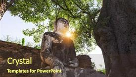  Presentation with buddha - PPT theme enhanced with sagaing mandalay myanmar burma background and a tawny brown colored foreground