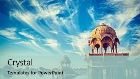  Presentation with effect - Audience pleasing PPT layouts consisting of sagar - artificial lake jaisalmer rajasthan backdrop and a light blue colored foreground