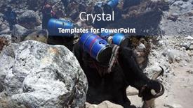  Presentation with everest - Slides with sagarmatha-national-park-nepal background and a ocean colored foreground