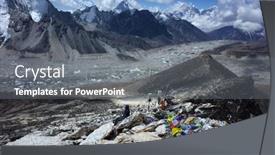  Presentation with everest - Colorful presentation design enhanced with sagarmatha-national-park-nepal backdrop and a gray colored foreground