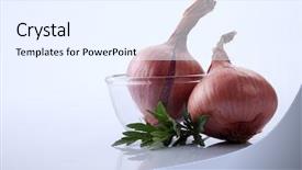  Presentation with herbal medicine healing herbs mortar - PPT theme enhanced with sagebrush - mugwort herbal and onion background and a  colored foreground