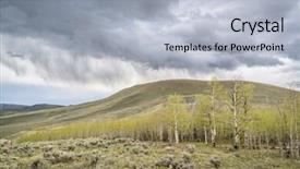  Presentation with rain clouds - Cool new presentation theme with sagebrush - rain and storm clouds backdrop and a light blue colored foreground