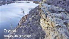  Presentation with jin ding monastry mountain - Presentation design consisting of sagebrush - winter dusk over mountain lake background and a  colored foreground