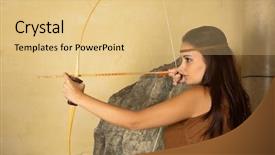  Presentation with astrology - PPT layouts enhanced with sagittarius or archer woman this background and a yellow colored foreground