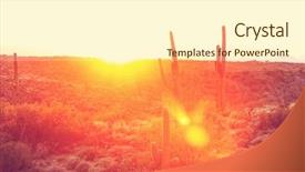  Presentation with saguaro - Presentation enhanced with saguaro national park background and a  colored foreground