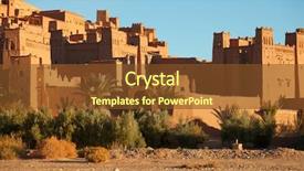  Presentation with ait - Presentation theme featuring sahara and marrakech in morocco background and a tawny brown colored foreground