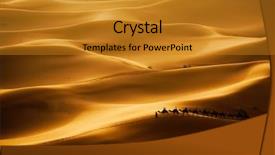  Presentation with camel caravan - Amazing theme having camel caravan going backdrop and a gold colored foreground