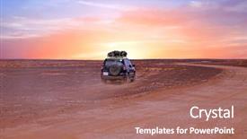  Presentation with sahara - Colorful slide set enhanced with sahara desert in morocco backdrop and a coral colored foreground