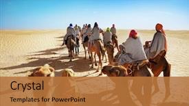  Presentation with sahara - PPT theme having sahara desert background and a red colored foreground
