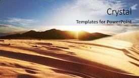  Presentation with sahara - PPT theme consisting of sahara desert background and a light blue colored foreground