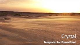  Presentation with sahara - Cool new slide deck with sahara desert backdrop and a tawny brown colored foreground