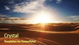  Presentation with sahara - Beautiful slide deck featuring sahara desert backdrop and a tawny brown colored foreground