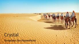  Presentation with sahara - Audience pleasing slide set consisting of sahara desert backdrop and a yellow colored foreground
