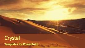  Presentation with sahara - Presentation theme consisting of sahara desert background and a tawny brown colored foreground