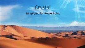  Presentation with sahara - Amazing presentation theme having sahara desert backdrop and a light blue colored foreground