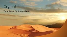  Presentation with sahara - Presentation theme featuring sahara desert background and a coral colored foreground