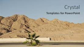  Presentation with sahara - Amazing theme having sahara the road in the desert backdrop and a light blue colored foreground