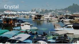  Presentation with typhoon - Presentation design with sai-kung-hong-kong-15 background and a seafoam green colored foreground