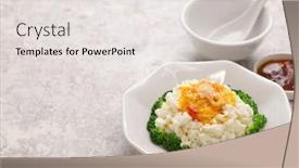  Presentation with crab - PPT theme with sai-pang-xie-chinese-imitated background and a sky blue colored foreground