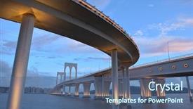  Presentation with macau - Colorful presentation theme enhanced with sai van bridge in macau backdrop and a ocean colored foreground