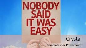  Presentation with nobody - Amazing slide set having saif - nobody said it was easy backdrop and a coral colored foreground